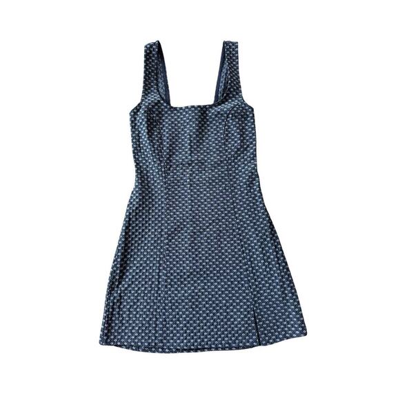 Urban Outfitters Folly Fitted Notched Mini Dress, Gray pattern, size Medium - Picture 1 of 8